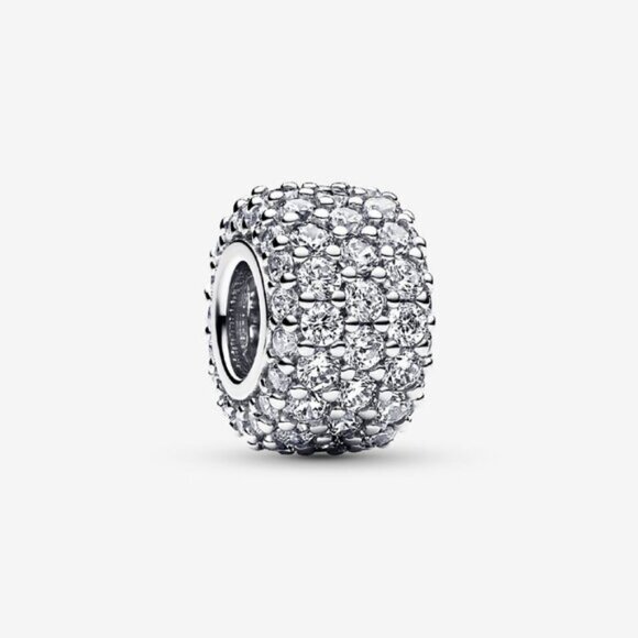 Pandora Sparkling Pavรฉ Triple-row Charm - Picture 1 of 1
